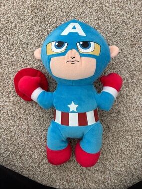 Ty Blue and Red Captain Hero Plush - Kids Stuffed Toy